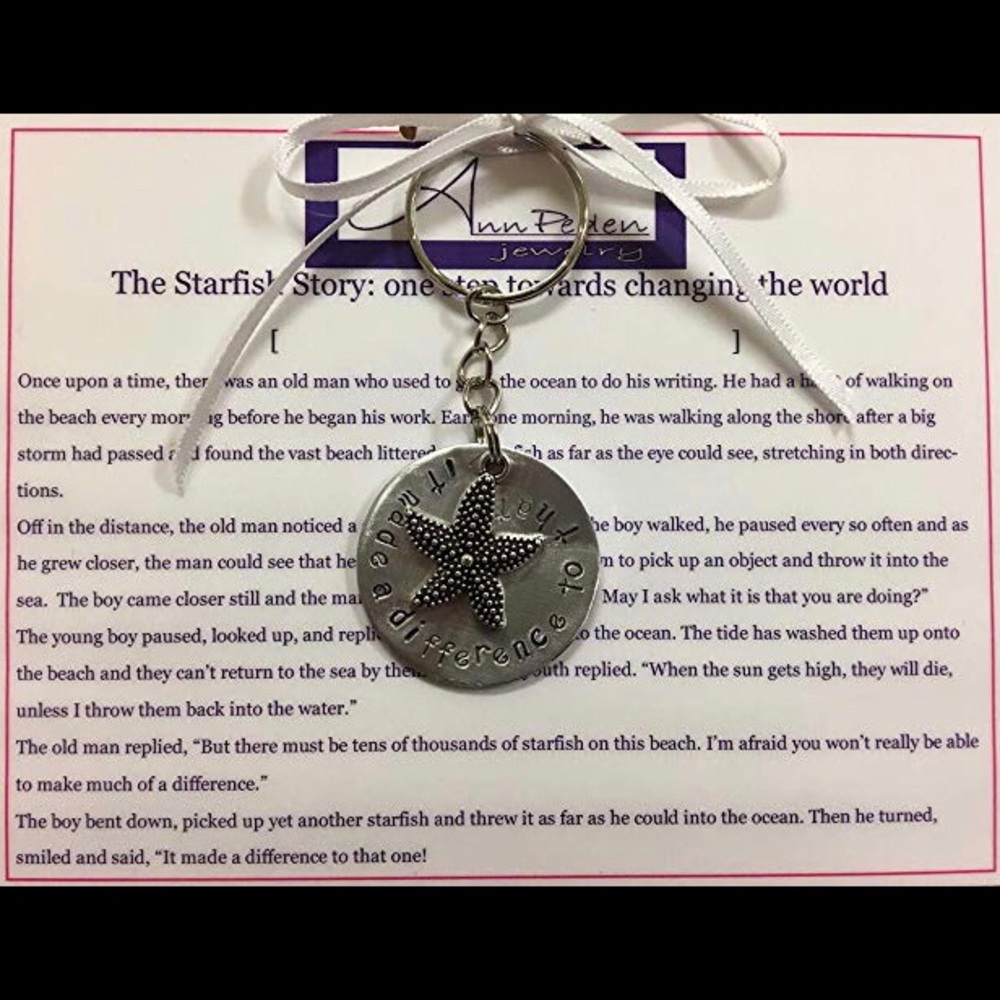 The starfish story keychain